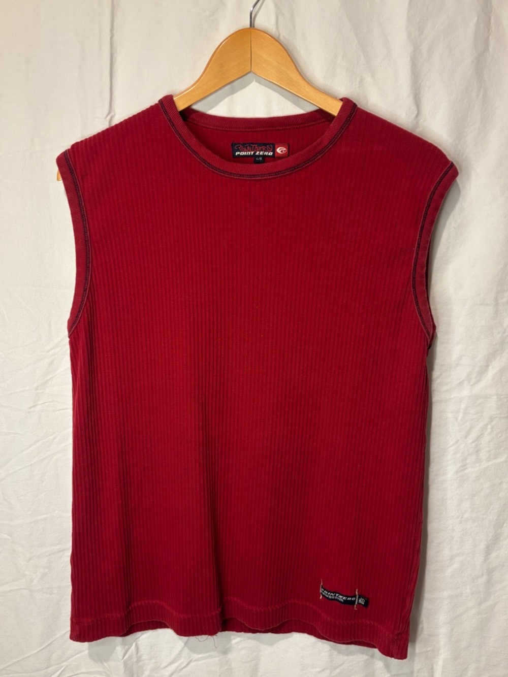 Y2K surfer Point Zero waffle knit tank top mint green